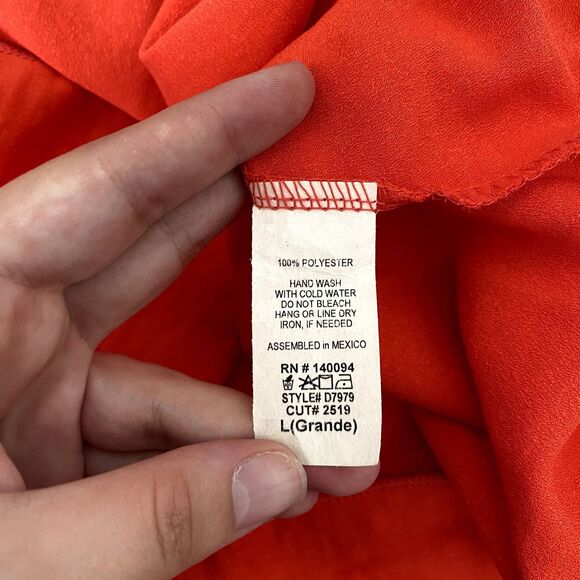 NWT See You Monday Midi Slip Dress Solid Coral Orange Party Size Large - Picture 6 of 6